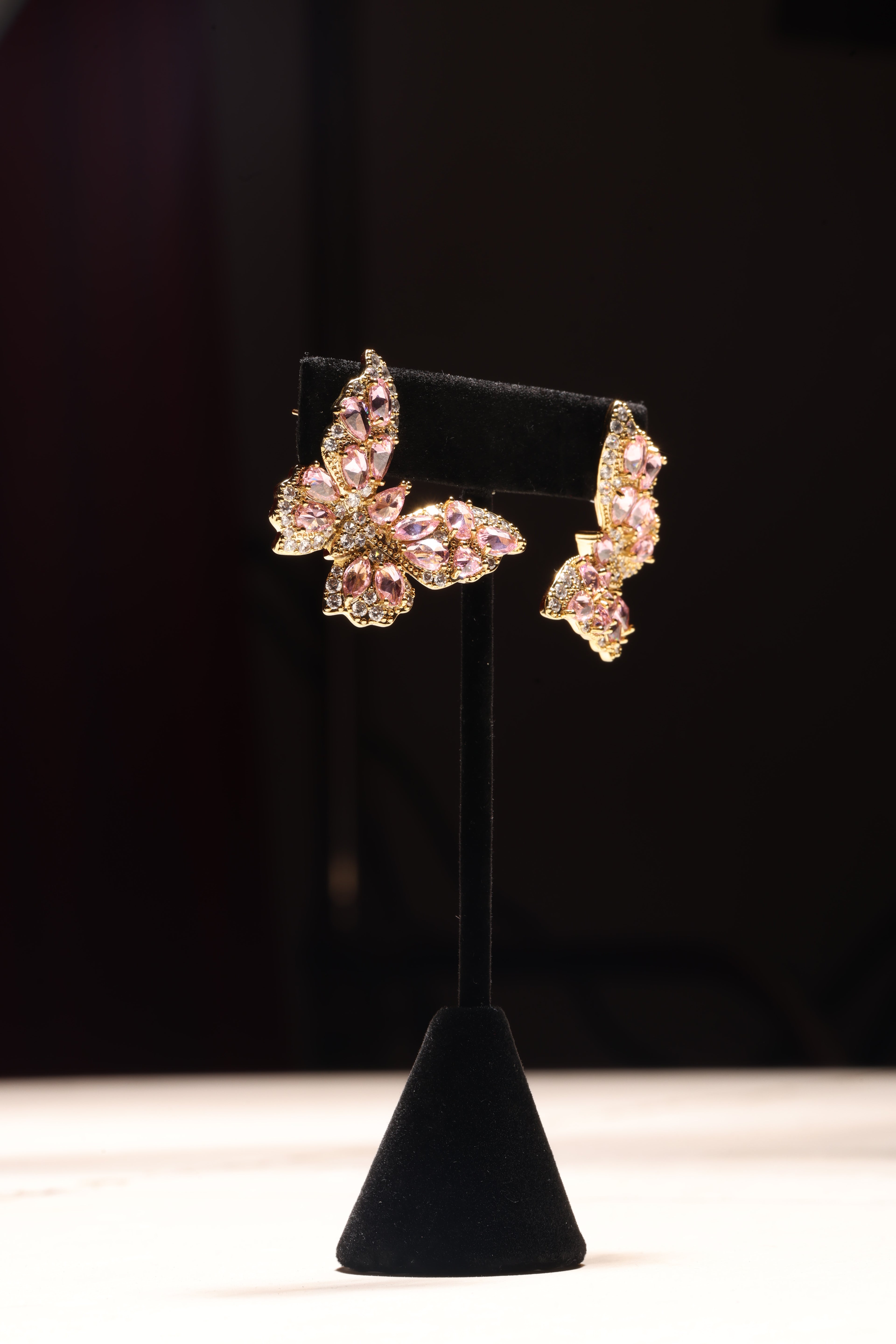 SWAROVSKI CRYSTAL BUTTERFLY EARRINGS