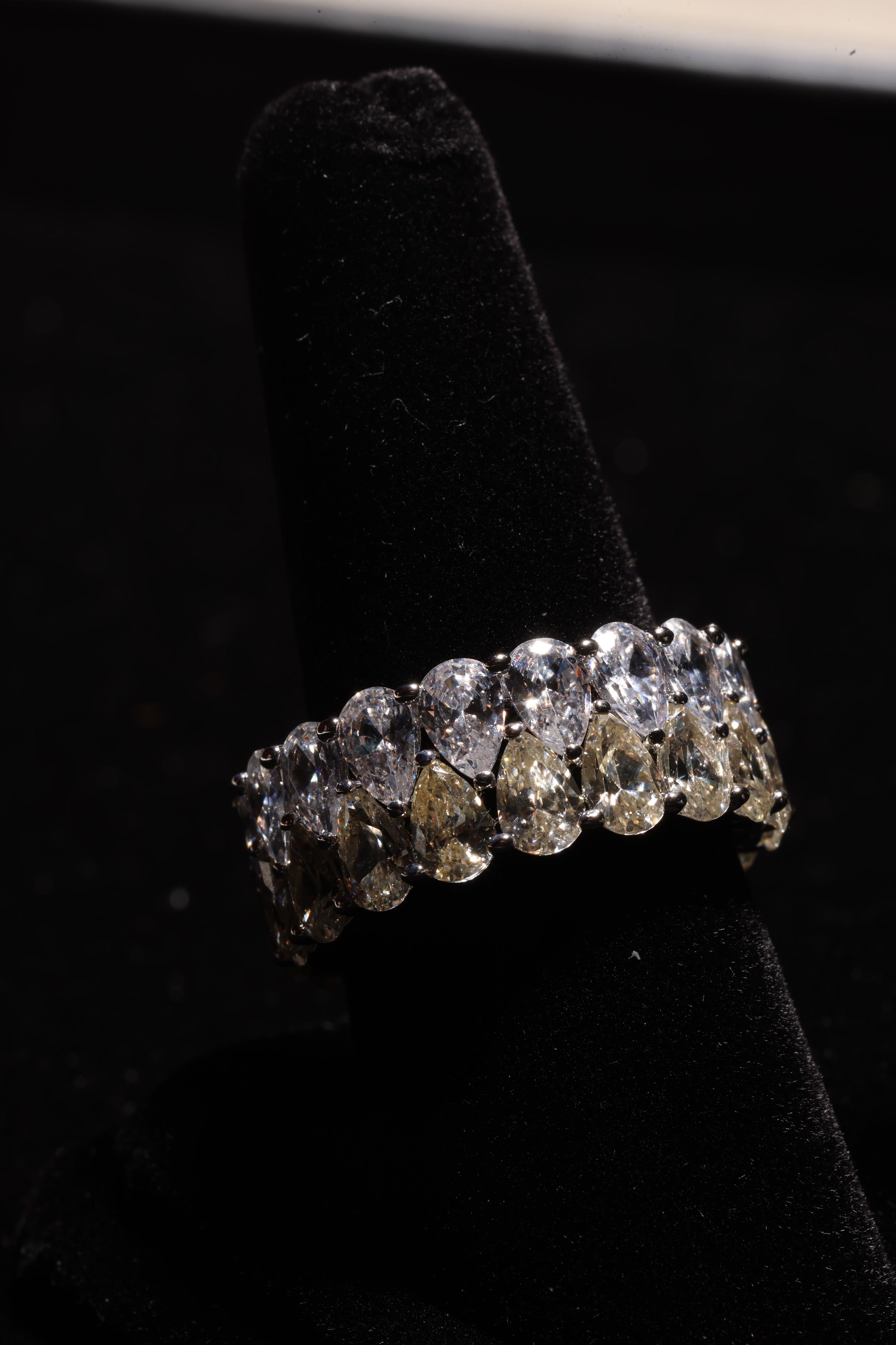 SWAROVSKI WHITE AND YELLOW DIAMOND RING