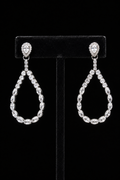 Halo Teardrop Drop Earrings