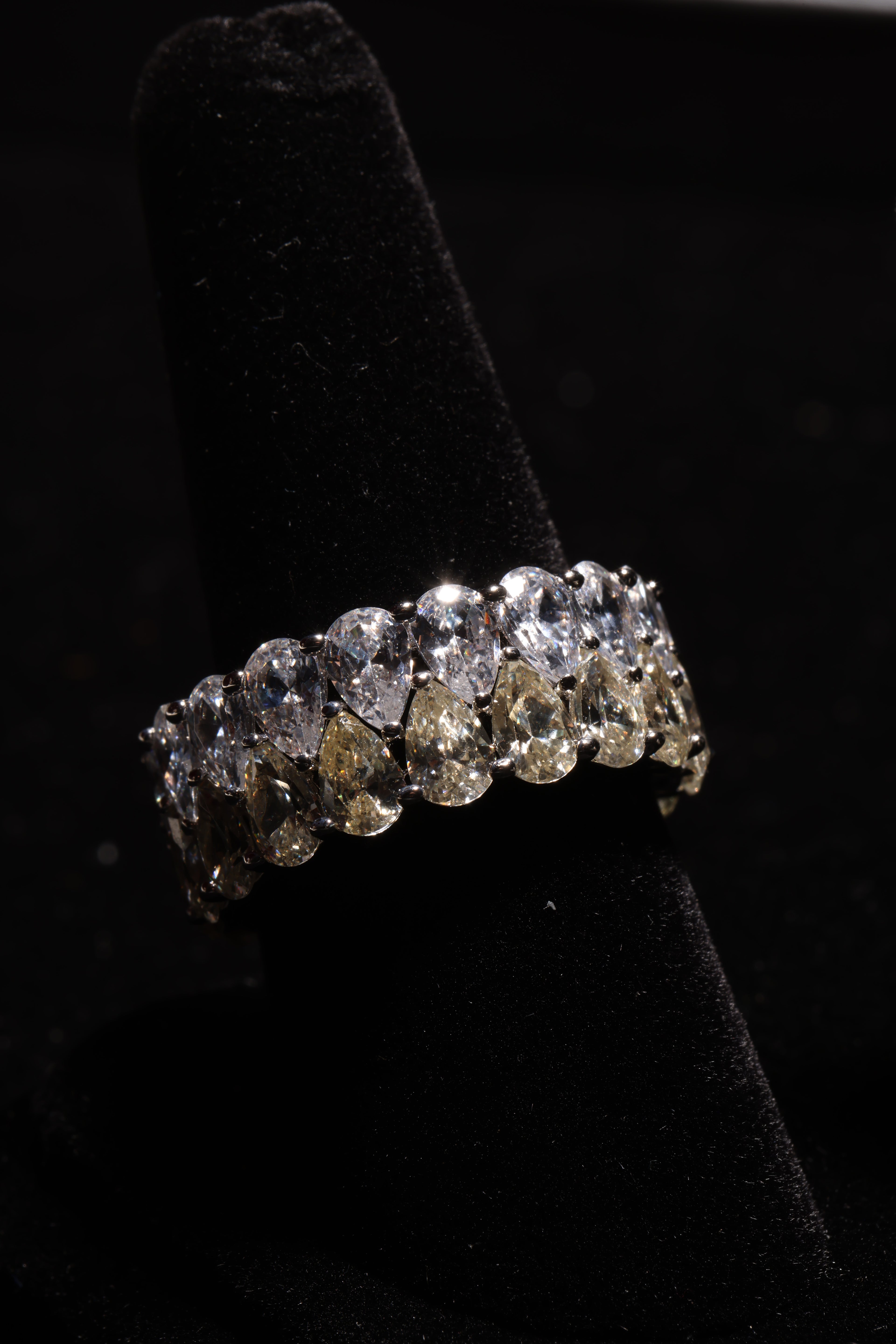 SWAROVSKI WHITE AND YELLOW DIAMOND RING