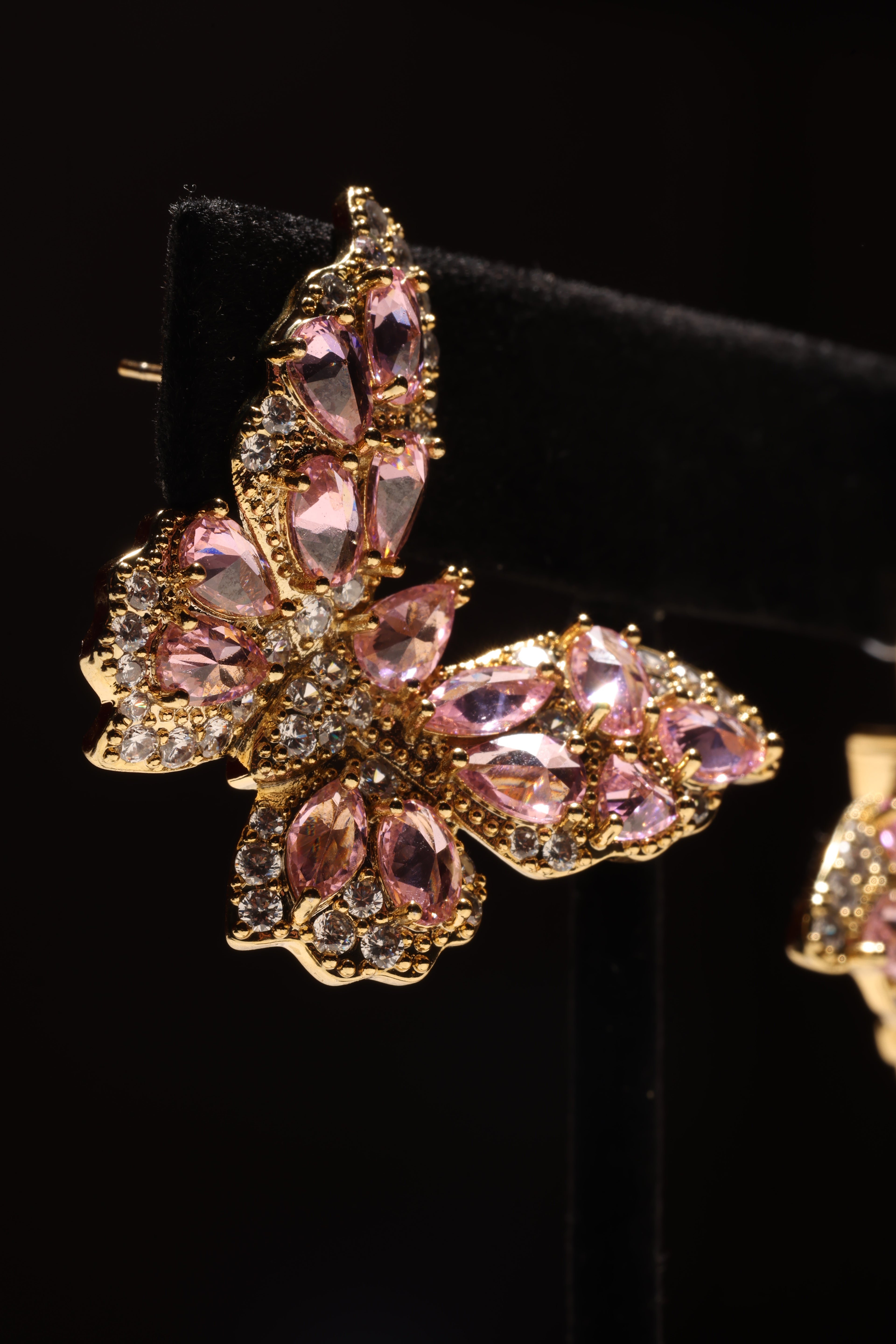 SWAROVSKI CRYSTAL BUTTERFLY EARRINGS