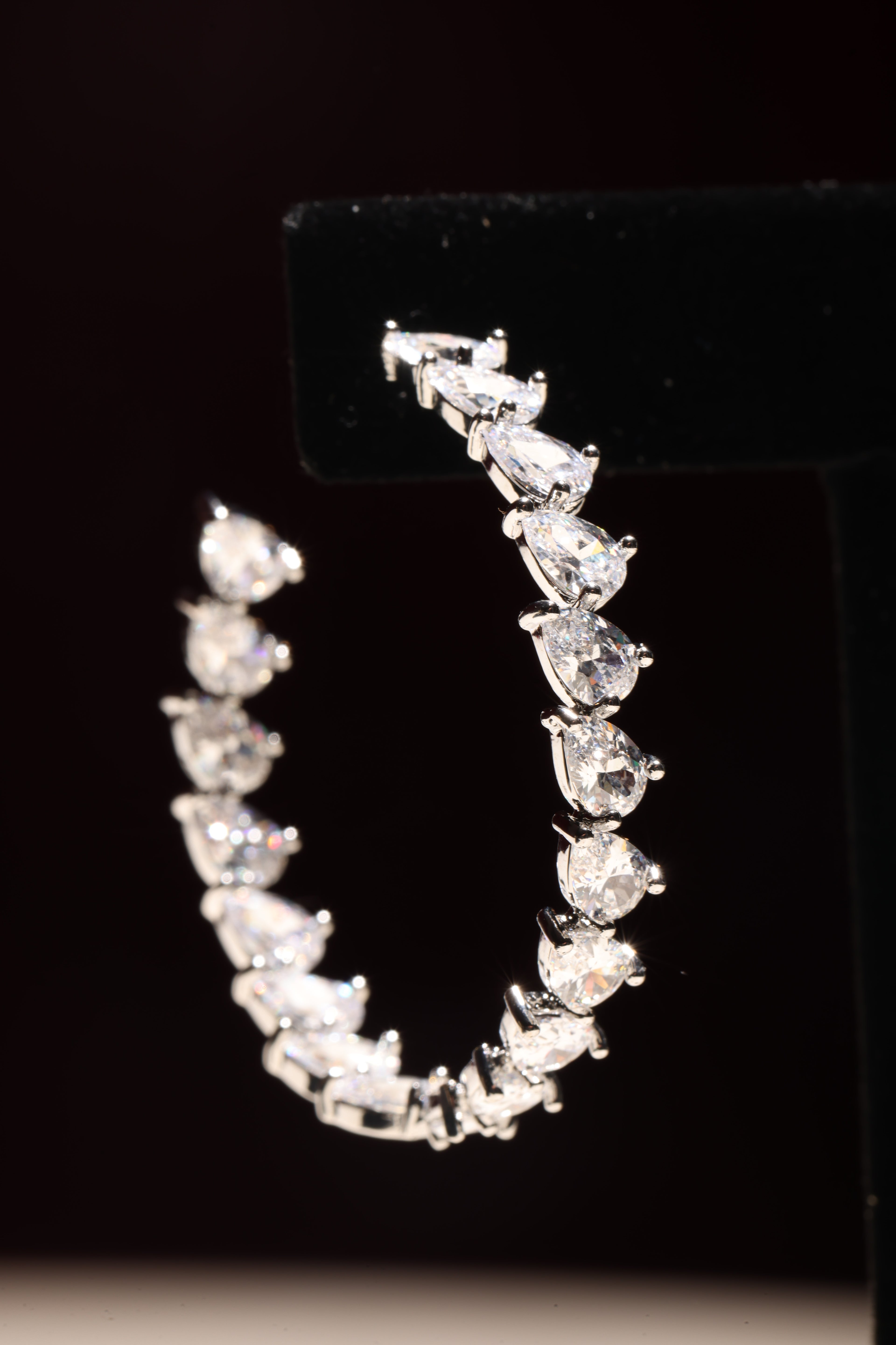 Silver Swarovski Large Hoops