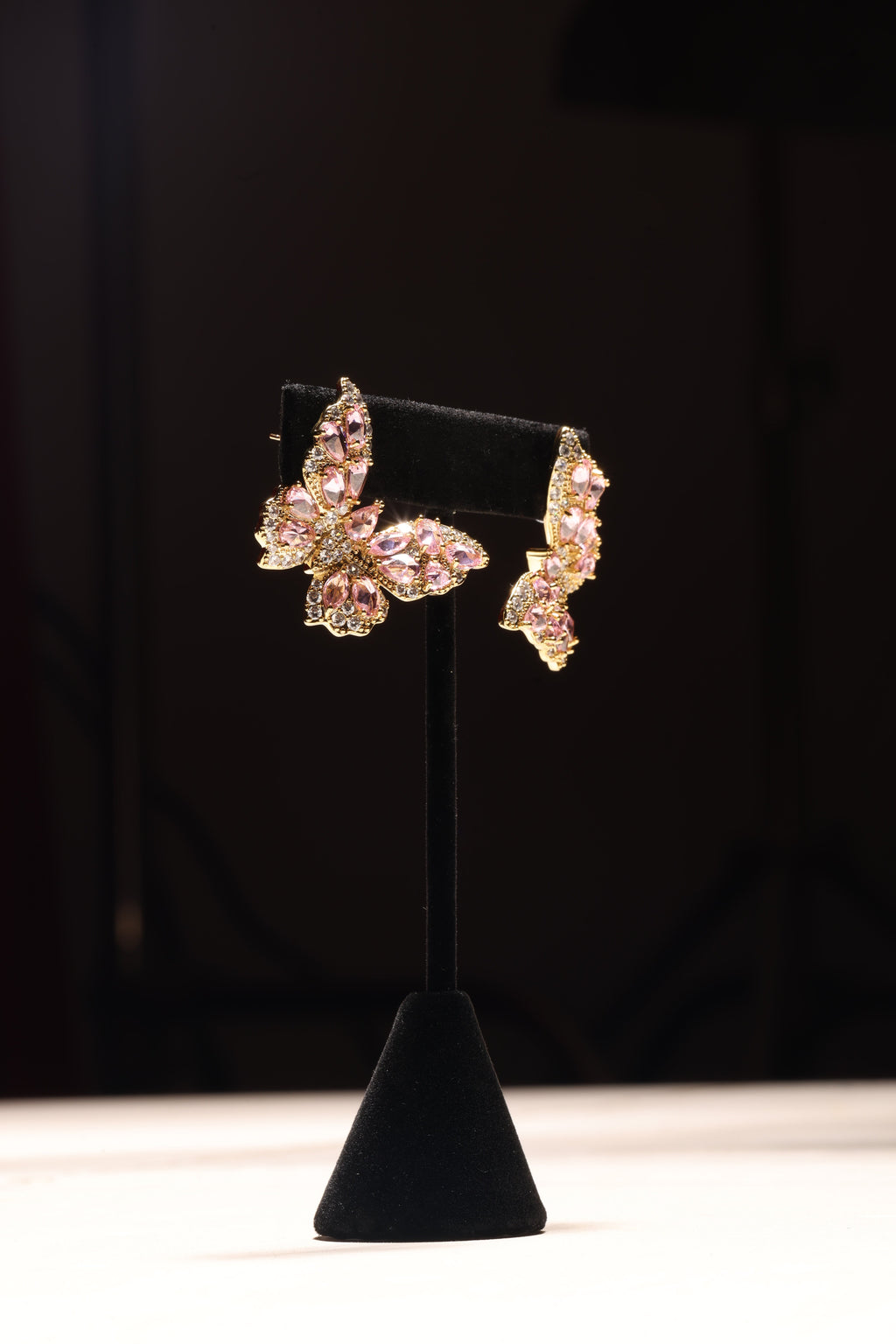 SWAROVSKI CRYSTAL BUTTERFLY EARRINGS