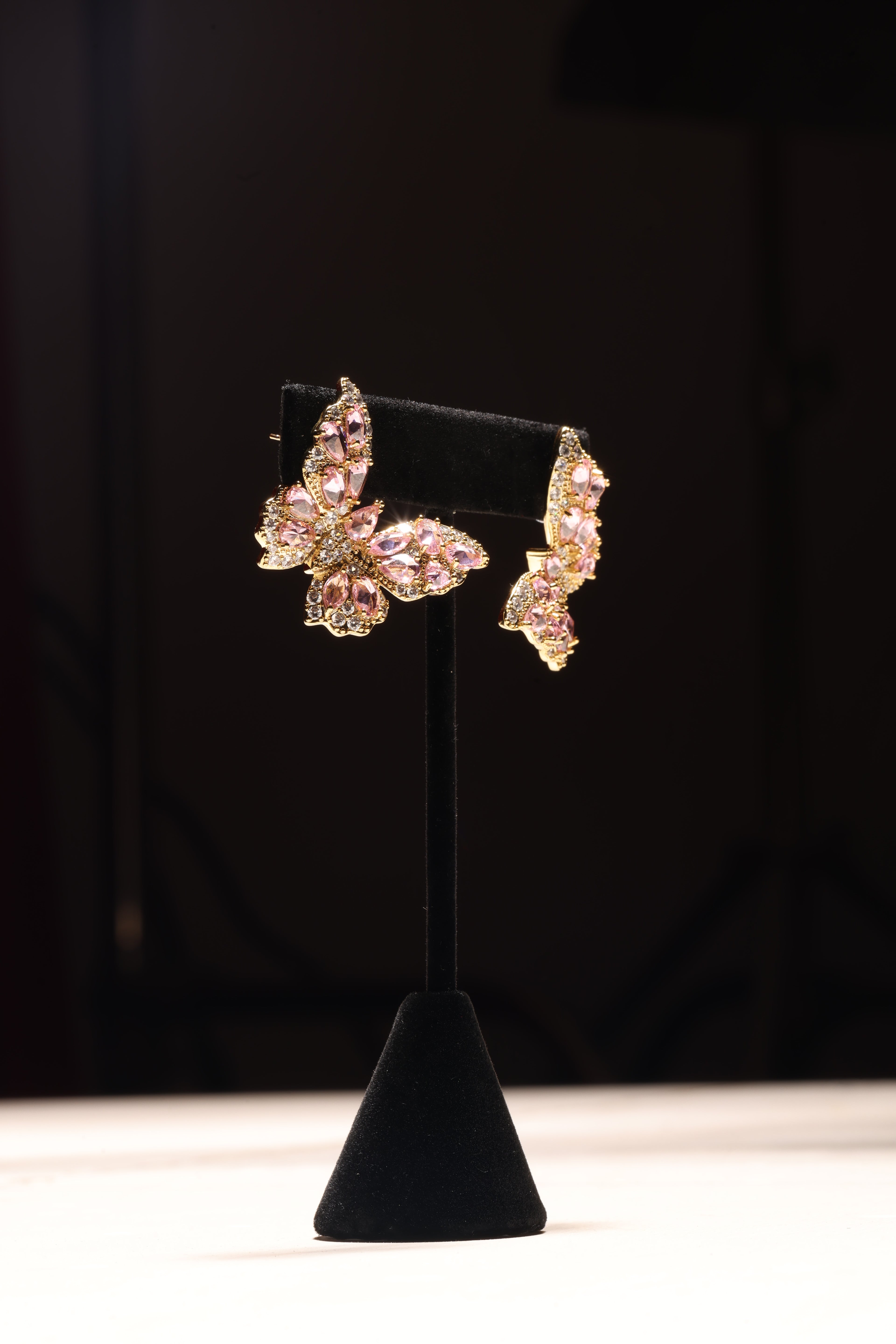 SWAROVSKI CRYSTAL BUTTERFLY EARRINGS