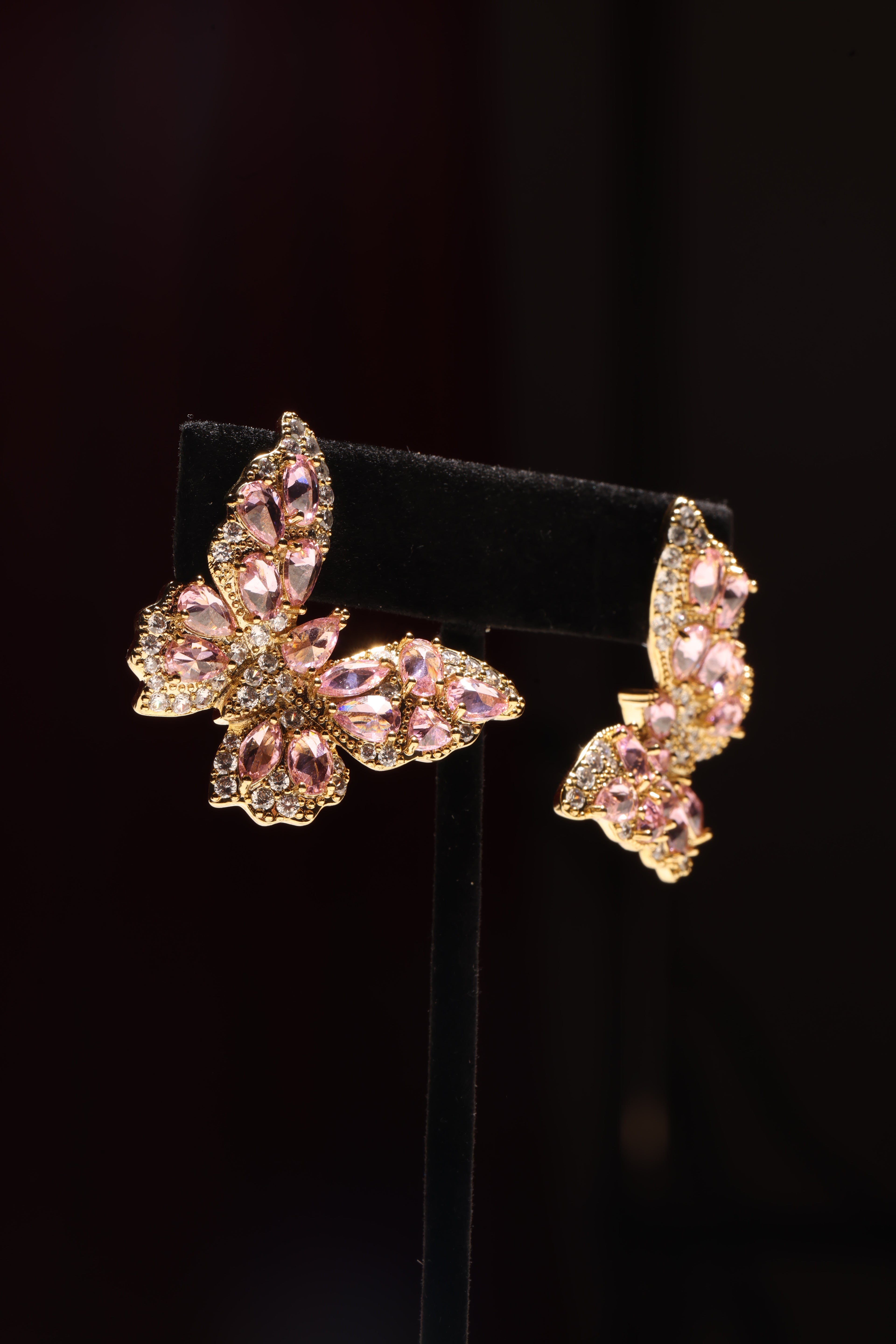 SWAROVSKI CRYSTAL BUTTERFLY EARRINGS