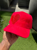 Nue Mode Rhinestone Heart Hat