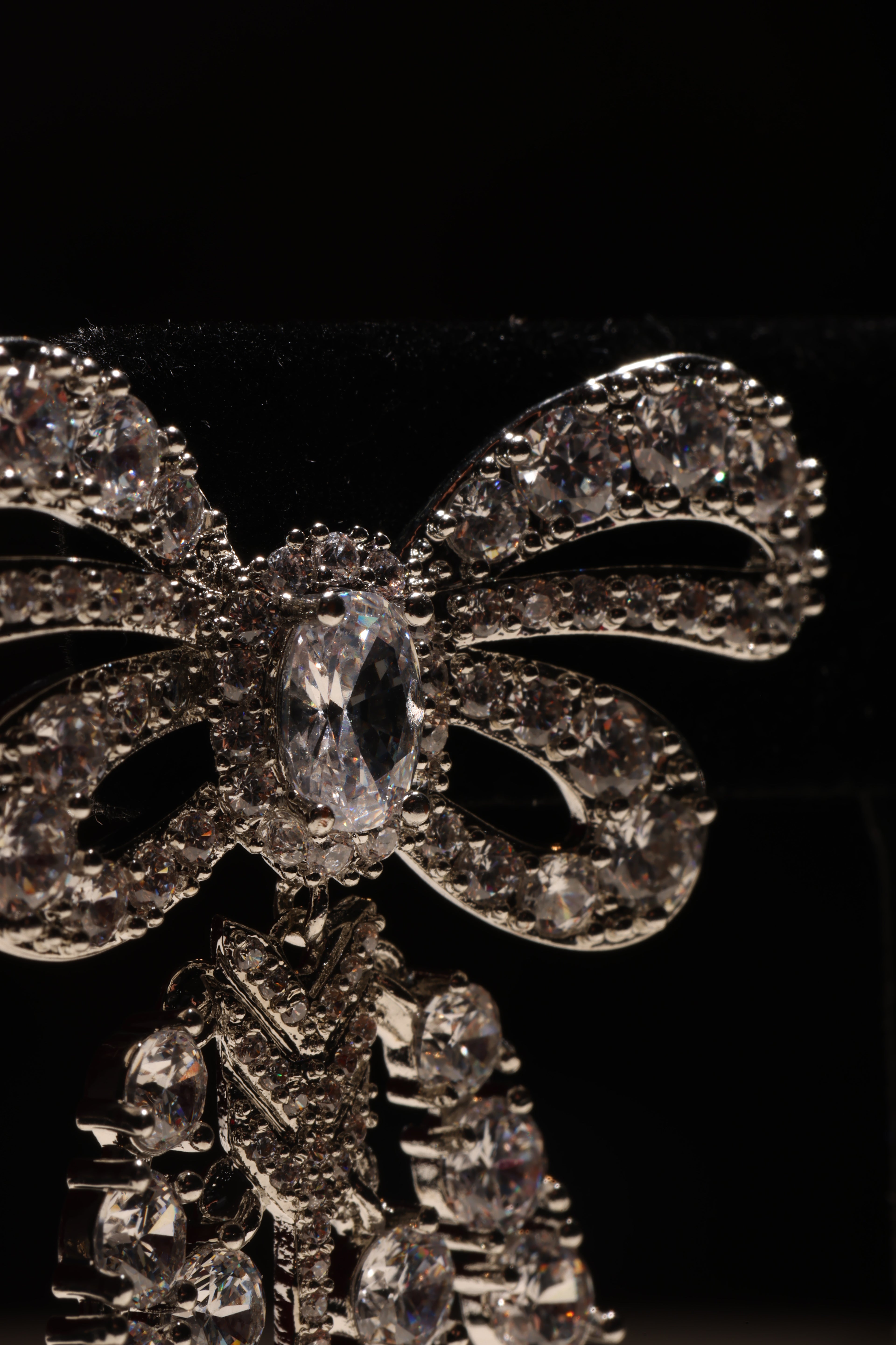 SWAROVSKI CRYSTAL BOW EARRINGS