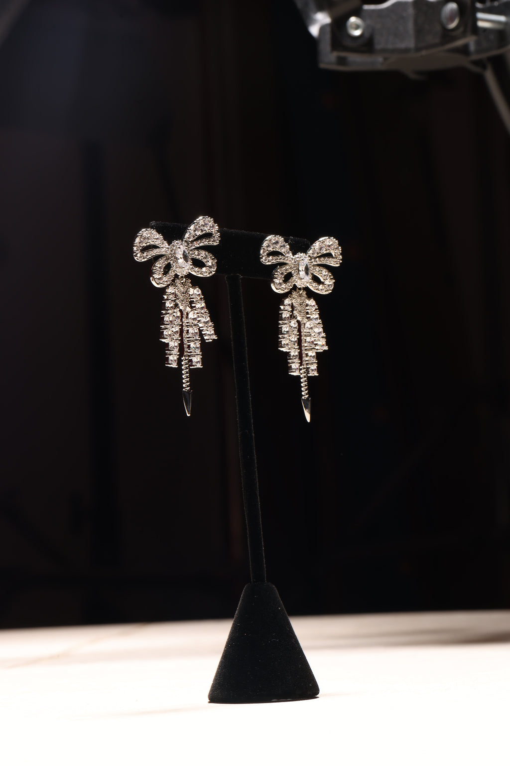 SWAROVSKI CRYSTAL BOW EARRINGS